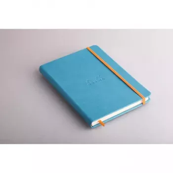 RHODIA RHODIARAMA A5 liniertes Notizbuch, türkisfarbenes Hardcover aus Kunstleder, 96 Blatt 118747C