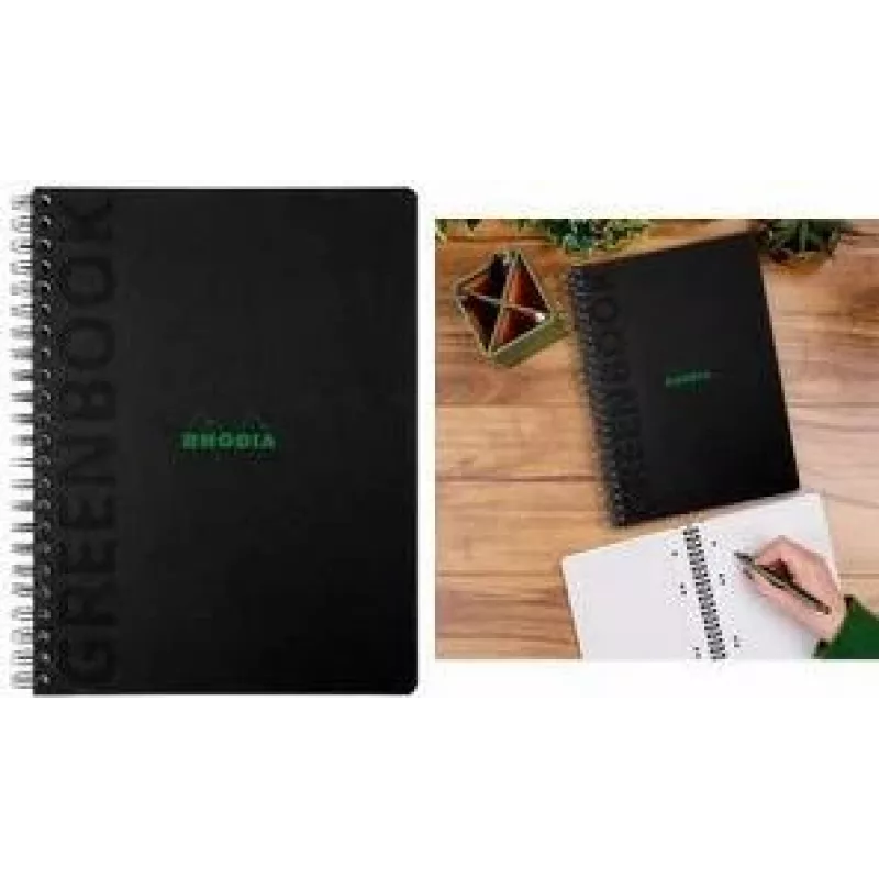 Rhodia Greenbook College Block A4+ kariert Schwarz 119922C