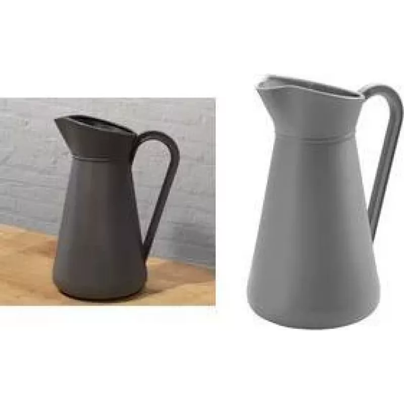 EDA Kunststoffkanne 5 Liter Grau mit Griff (010490 G. GL SX)