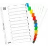 ELBA Mylar Kartonregister, numerisch 1-12, A4, verschiedene Farben, 12-teilig (M568587)