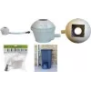 EDA Regenwassersammler-Set für Regentonnen, Grau, mit Filter und Überlaufstopp, 1 Stück (010916 G SX10)
