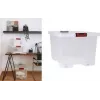 EDA CLiPSTOCK 75L Aufbewahrungsbox mit Rollen, Deckel, Soft-Touch-Griffen, Schwarz/Rot 010439