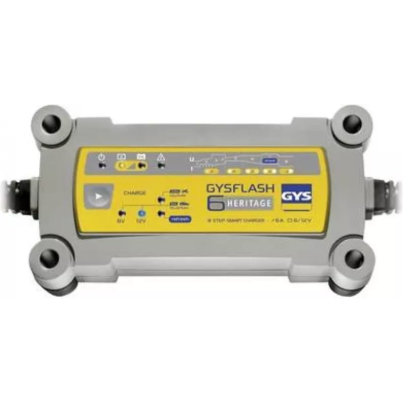 GYS Flash Heritage 6A 6V/12V Automatisches Batterieladegerät 029538