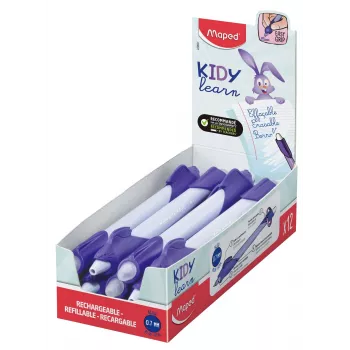 Maped KIDY Learn Radierbarer Tintenroller Hase 0,7 mm Blau, 12er-Display 229601