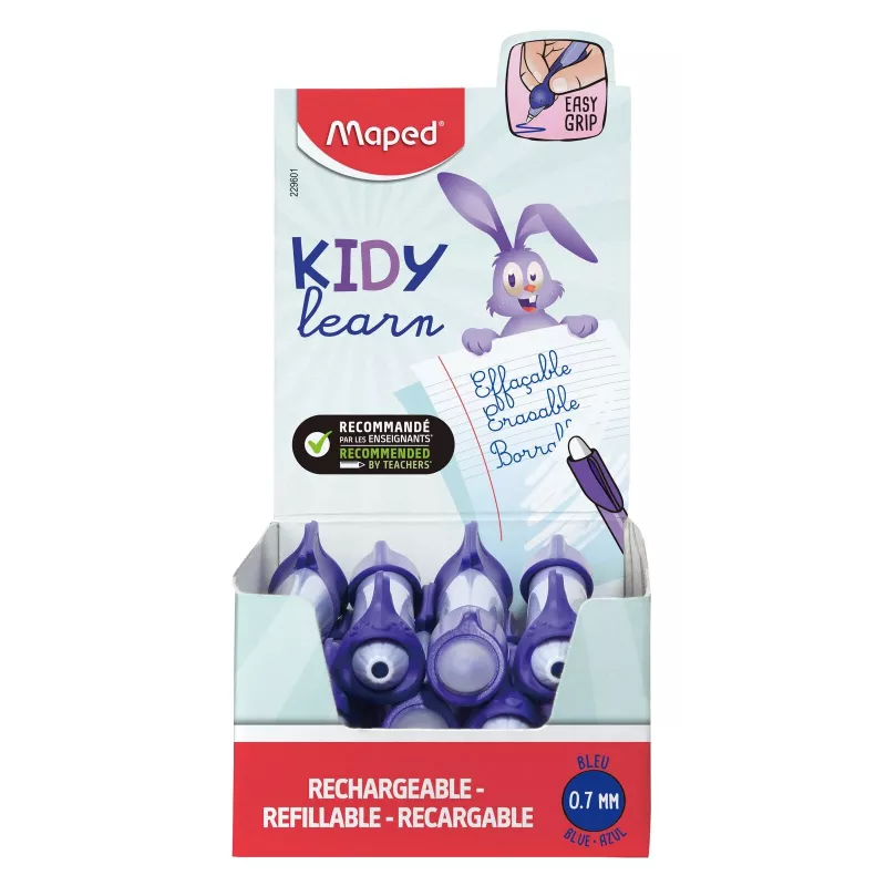 Maped KIDY Learn Radierbarer Tintenroller Hase 0,7 mm Blau, 12er-Display 229601