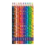 Maped PIXEL PARTY Dreieckige Buntstifte, 12 verschiedene Farben, weiche bruchfeste Mine, Pixel-Muster-Schaft, Kartonetui 862204