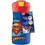 Maped PICNIK Superman Trinkflasche aus Edelstahl 0,43 L Blau/Rot mit Strohhalm 871233