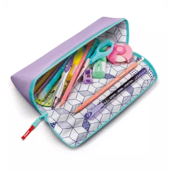 Maped XXL Classic Pastel Sweet Purple dreieckiges Federmäppchen mit extrabreiter Öffnung und beidseitigem Design 931910