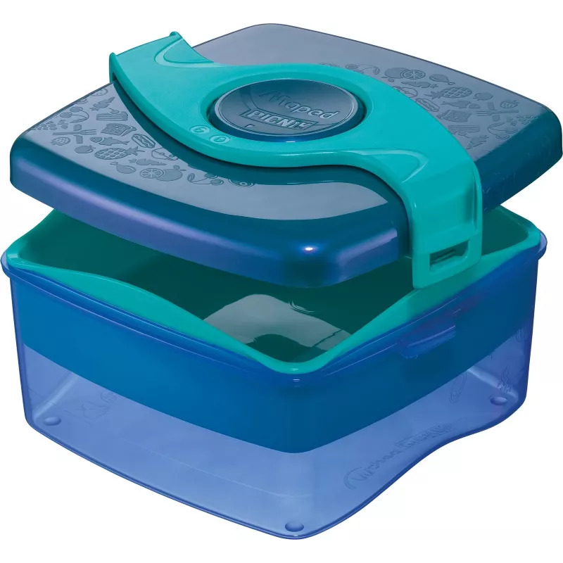 Maped PICNIK ORIGINS Brotdose 1,4L Aqua mit 2 Fächern, herausnehmbarem Behälter & Trenner 870108
