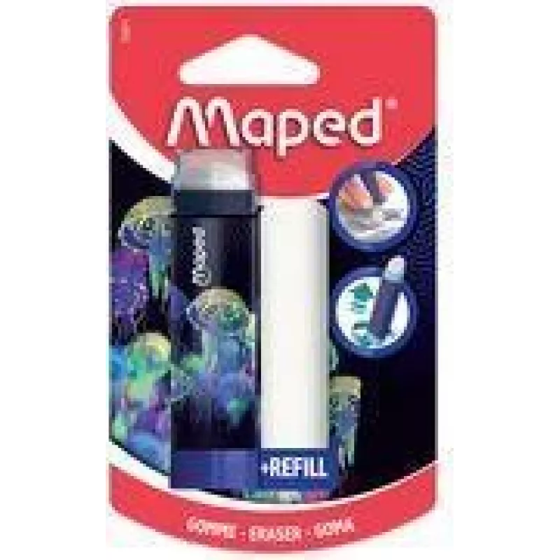 Maped Deepsea Paradise Radiergummi mit Nachfüllung, Lippenstift-Stil, 1 Stück 152011