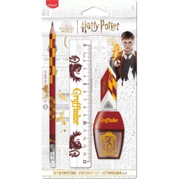 Maped Harry Potter Gryffindor Schreibset, 4 Teile, Blisterpackung (981880)