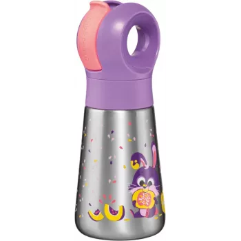 Maped PICNIK Isolier-Trinkflasche Hase 350 ml Edelstahl mit Strohhalm 873002