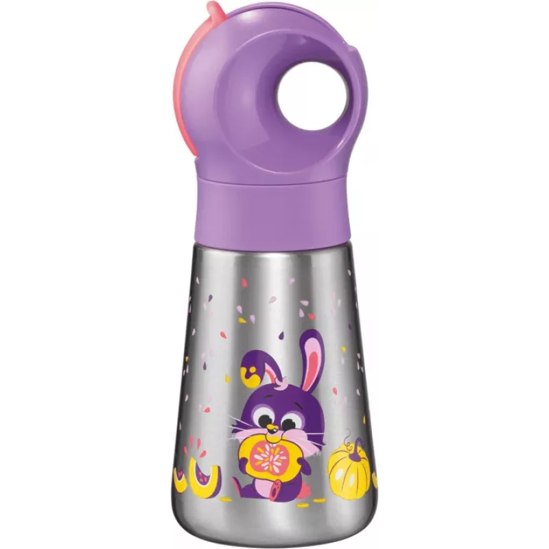 Maped PICNIK Isolier-Trinkflasche Hase 350 ml Edelstahl mit Strohhalm 873002