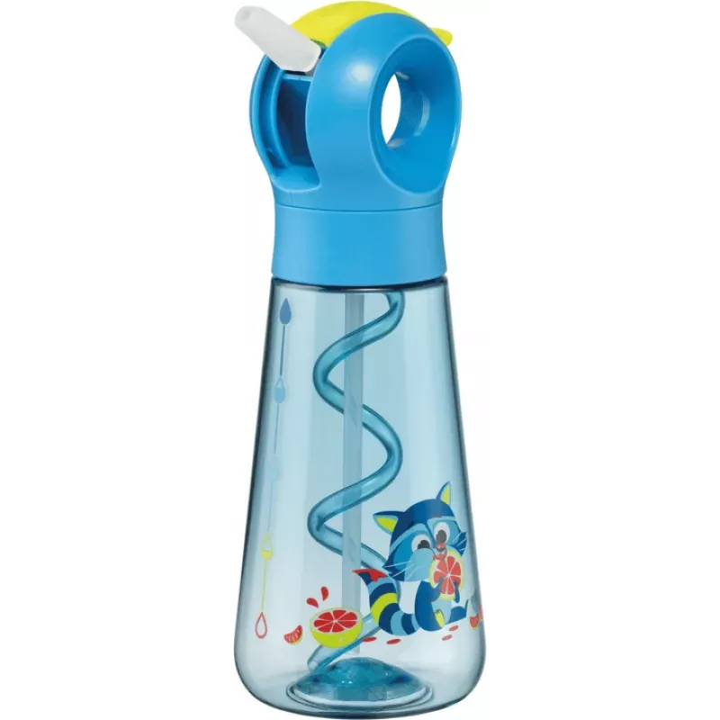 Maped PICNIK Raccoon Trinkflasche 0,5 L Blau mit Strohhalm 873101