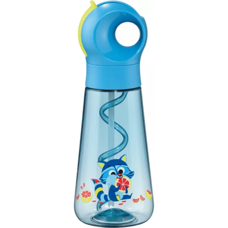 Maped PICNIK Raccoon Trinkflasche 0,5 L Blau mit Strohhalm 873101