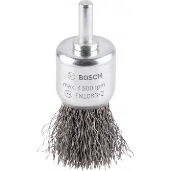 Bosch 1 609 200 269 Stiftdrahtbürste, gewellter Stahl, 25 mm, 6 mm Schaft