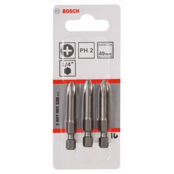 Bosch Professional Extra Hard Phillips PH2 49mm Schrauberbits 3er-Pack 2607001528