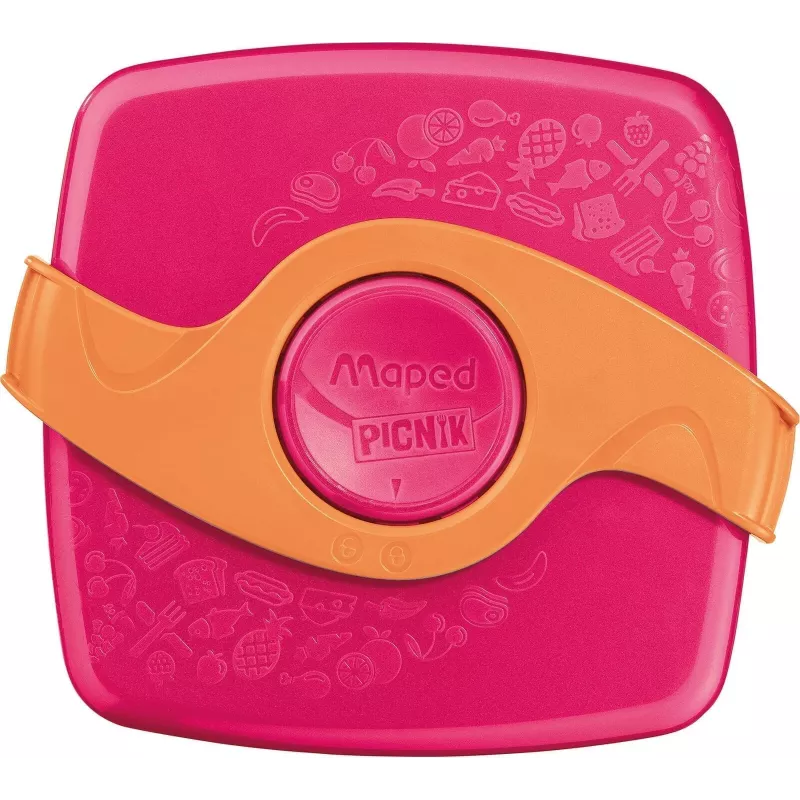 Maped PICNIK ORIGINS Brotdose 1,4L Pink/Orange mit 2 Fächern und herausnehmbarem Behälter 870107