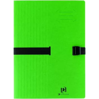 ELBA CLIP'N GO Dokumentenmappe DIN A4 Grün ausziehbarer Karton mit Textilverschluss 100201316