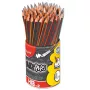 MAPED BLACK'PEPS HB Graphitstift mit Radiergummi, dreieckig, 72er-Pack Köcher 851759FC