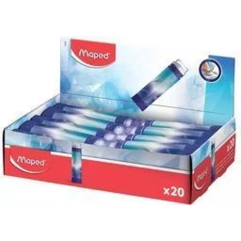Maped ARCTIC Kunststoffradierer, Lippenstift-Stil zum Herausdrehen, 20er-Displaybox 152027
