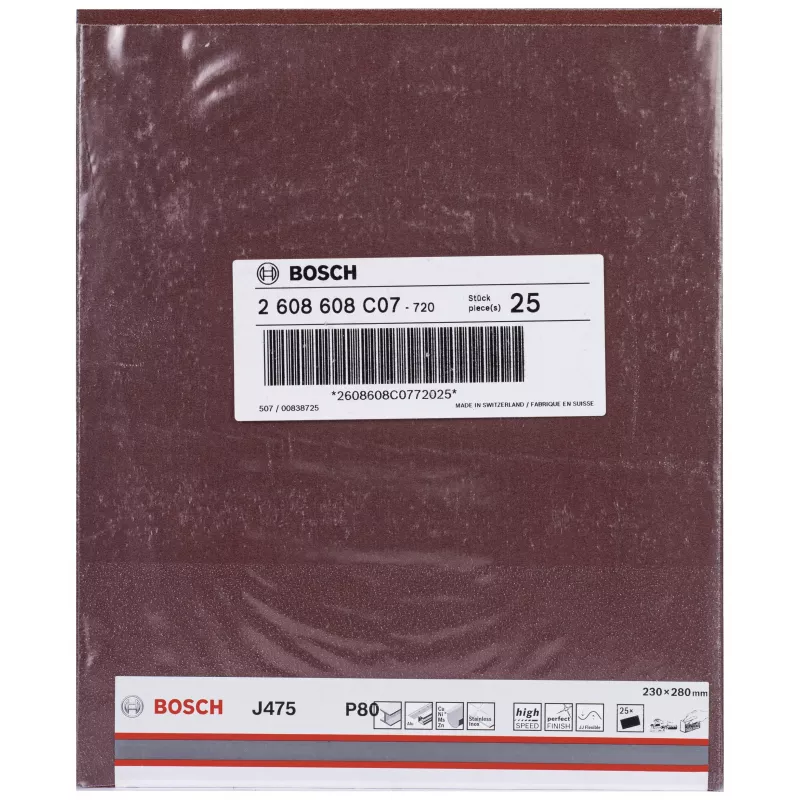 Bosch Best for Metal J475 Schleifrolle P80 100 mm x 50 m 2608608C07