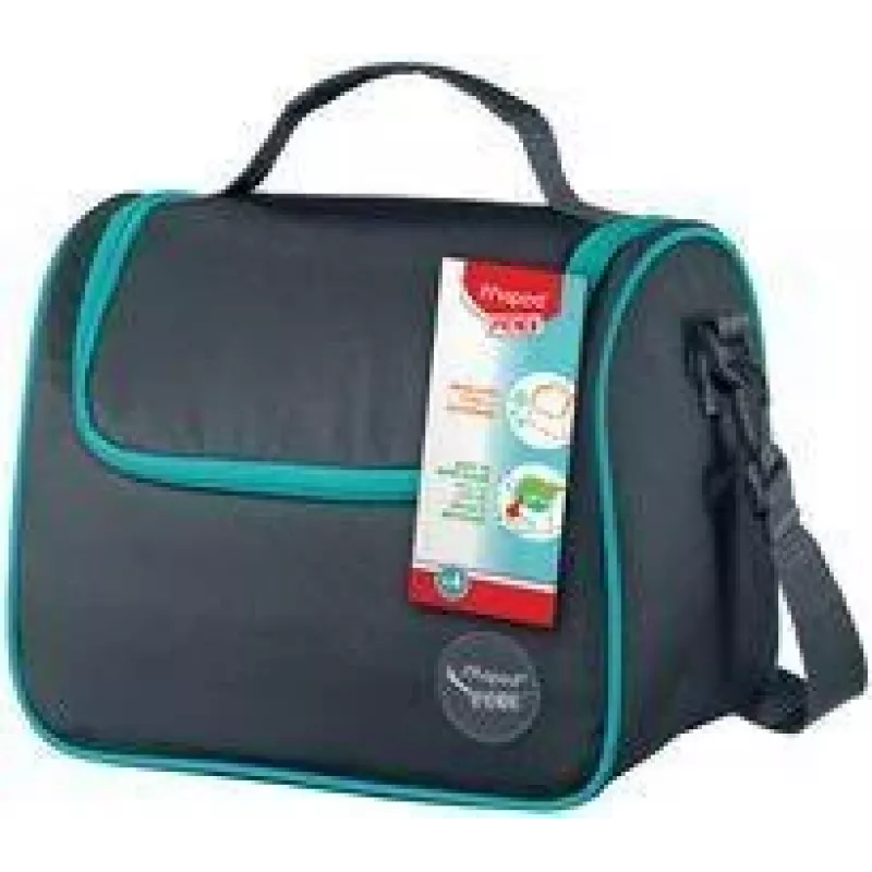 Maped PICNIK Lunch Bag ORIGINS mit Schultergurt, Grau, 100% Polyester Außenmaterial, PEVA Futter, 1 Stück (872106)