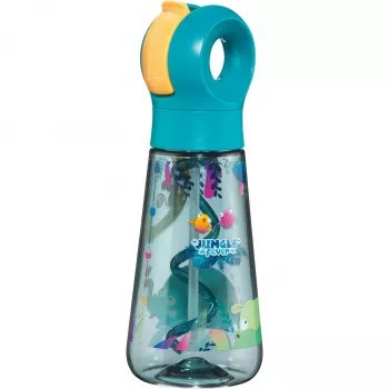Maped PICNIK JUNGLE FEVER Trinkflasche, 0,5 L, Türkis, Ecozen mit Strohhalm 873199