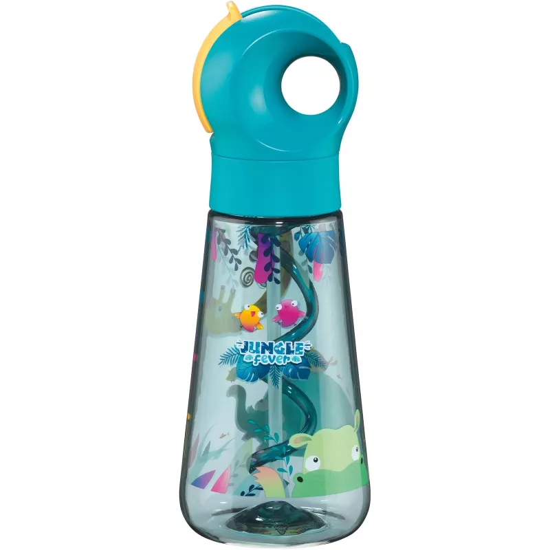 Maped PICNIK JUNGLE FEVER Trinkflasche, 0,5 L, Türkis, Ecozen mit Strohhalm 873199