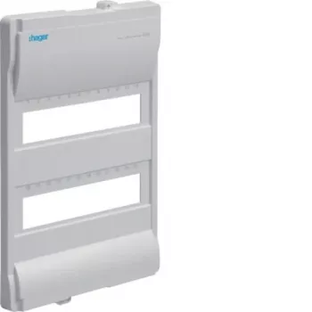 HAGER Volta Größe 2 Frontabdeckung VZ222N für Unterputz-Verteilerschränke, 2 Reihen, 24 Module, Weiß