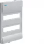 HAGER Volta Größe 2 Frontabdeckung VZ222N für Unterputz-Verteilerschränke, 2 Reihen, 24 Module, Weiß