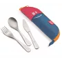 Maped PICNIK CONCEPT KIDS Besteckset mit rosa Etui, Edelstahl, kindersicher, 3 Teile 878001