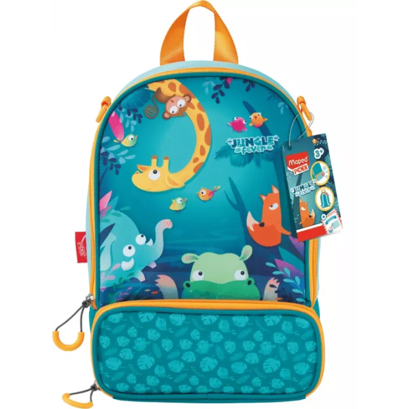 Maped PICNIK Jungle Fever Kinderrucksack, Türkis, 6,16 L, Polyester, Kindergarten 879099