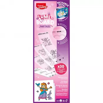 Maped Creativ Princess Nachfüllpackung für LUMI BOARD LED Leuchttische, 20 Transparentpapierbögen 907096