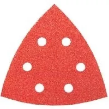 Bosch Delta Schleifpapier-Set mit Klettverschluss, gelocht, Körnung 60/120/240, 93 mm Ecke, 6 Stück (2609256A54)