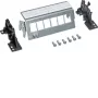 Hager FZ06MK 6-Port Cat.6a geschirmtes Keystone Patch Panel, Grau