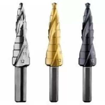 Bosch HSS Stufenbohrer 4-12 mm, 9 Stufen, 3-Flächen-Schaft, 66,5 mm Länge 2608587425