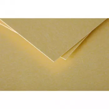 Clairefontaine Pollen DL Briefumschlag, Gold, 120 g/m², pH-neutral, säurefrei, 110 x 220 mm, 1 Stück 50085C