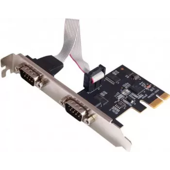 Dexlan 306588 2-Port RS232 PCI Express x1 Serial Adapter Karte mit Low Profile Blende