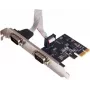 Dexlan 306588 2-Port RS232 PCI Express x1 Serial Adapter Karte mit Low Profile Blende