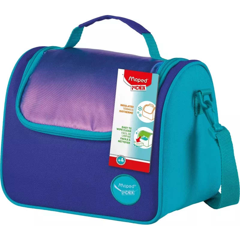 Maped PICNIK ORIGINS Isolierte Lunchtasche mit Schultergurt, Aqua, 100% Polyester, PEVA-Futter 872108