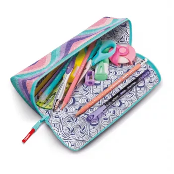 Maped Effect Pastel Softy Waves XXL Federmäppchen, dreieckig, wendbar, Pastel Waves 931913