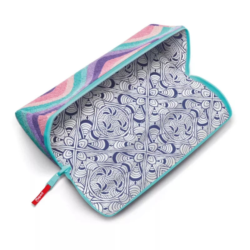 Maped Effect Pastel Softy Waves XXL Federmäppchen, dreieckig, wendbar, Pastel Waves 931913