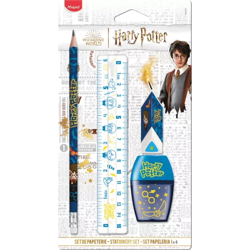 Maped Harry Potter Kinder-Schreibset, 4 Teile, Blisterkarte 981879