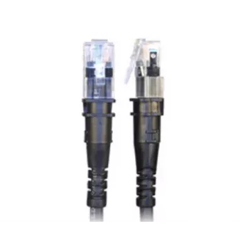 Patchsee ThinPatch UTP CAT 6a Patchkabel 1,2m Schwarz - 10Gbps PoE++ Schlank Flexibel