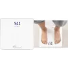 Little Balance Blue Tech R12 wiederaufladbare digitale Personenwaage mit USB-C, 180 kg Kapazität, 100 g Genauigkeit, Sicherheitsglas, blaue Akzentfarbe (LB 8656)