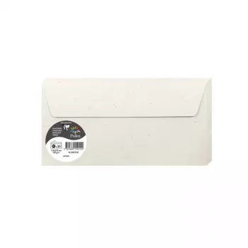 Pollen by Clairefontaine DL Briefumschlag, Natur 100% Recyclingpapier, 120 g/m², 110 x 220 mm, 1 Stück (55012C)