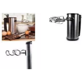 Little Balance Handmixer Inox 400, 400 W, Edelstahl, elegantes schwarzes Design mit Edelstahlverkleidung (LB 8460)