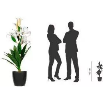 PAPERFLOW PALYS65 Künstliche Lilienblume-Pflanze, 650 mm, Polyester Real Touch