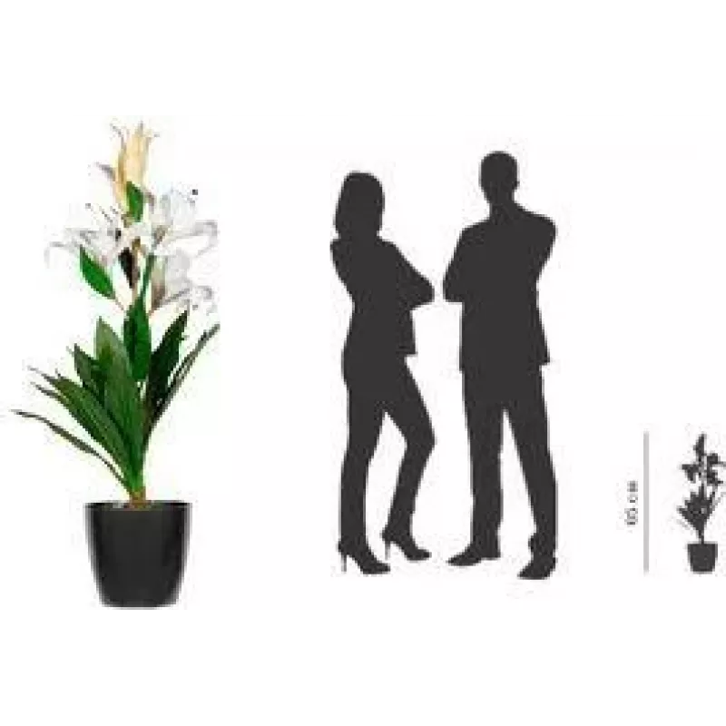 PAPERFLOW PALYS65 Künstliche Lilienblume-Pflanze, 650 mm, Polyester Real Touch